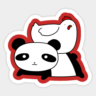 Panda and Chicken Sticker